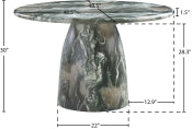 Cosenza 123.2cm Marble Finish Indoor / Outdoor Concrete Dining Table