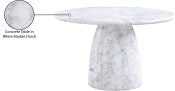 Cosenza 123.2cm Marble Finish Indoor / Outdoor Concrete Dining Table