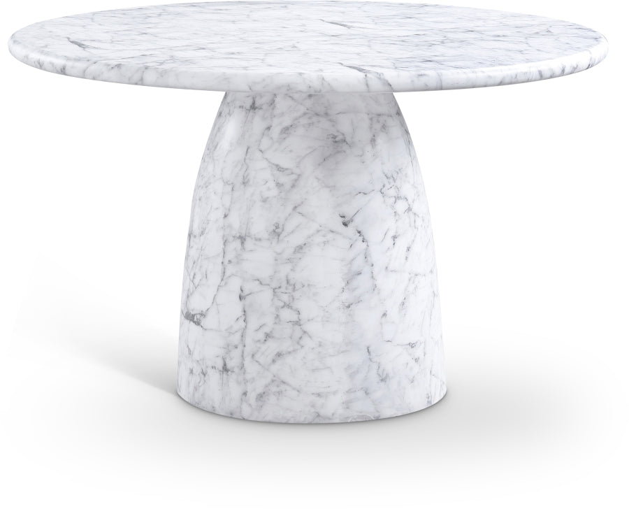 Cosenza 123.2cm Marble Finish Indoor / Outdoor Concrete Dining Table