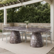 Cosenza 243.8cm Marble Finish Indoor / Outdoor Concrete Dining Table