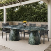 Cosenza 243.8cm Marble Finish Indoor / Outdoor Concrete Dining Table