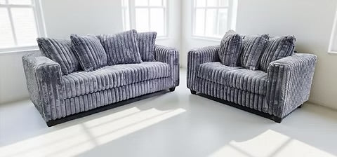GIA SOFA & LOVESEAT SET GREY