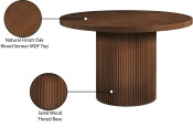 Belinda 121.9cm Oak Veneer Solid Wood Dining Table
