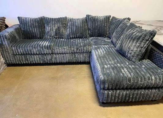 Fluffy L-Shape Sectional Sofa