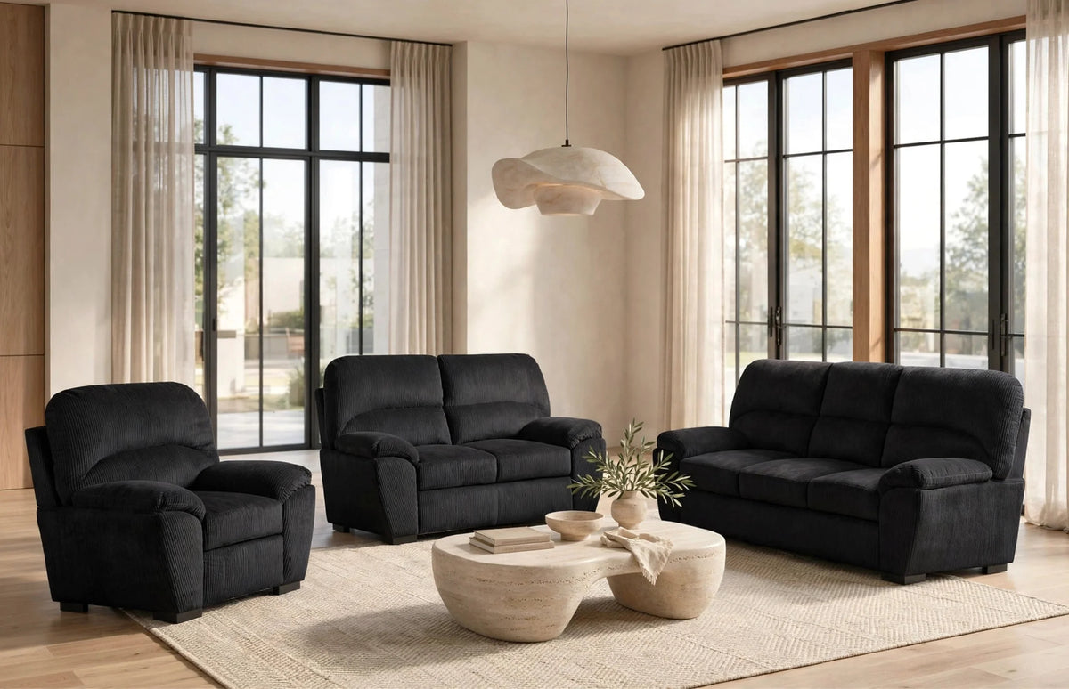 Tiffany10 Living Room Set Black