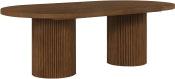 Belinda 312.4cm Oak Veneer Solid Wood Dining Table