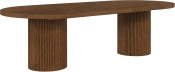Belinda 312.4cm Oak Veneer Solid Wood Dining Table