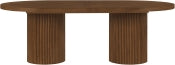 Belinda 312.4cm Oak Veneer Solid Wood Dining Table