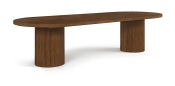 Belinda 312.4cm Oak Veneer Solid Wood Dining Table