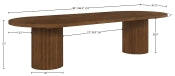 Belinda 312.4cm Oak Veneer Solid Wood Dining Table