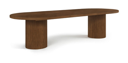 Belinda 312.4cm Oak Veneer Solid Wood Dining Table