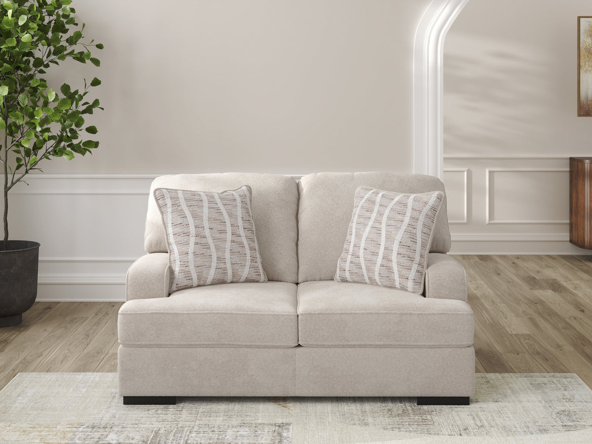 Ashley AS59902 High Profile Sofa & Loveseat Taupe