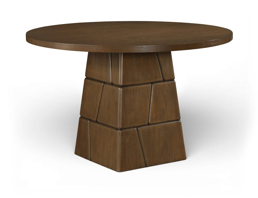 Tavio 121.9cm Oak Veneer Solid Wood Dining Table