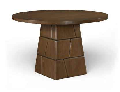 Tavio 121.9cm Oak Veneer Solid Wood Dining Table