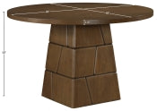 Tavio 121.9cm Oak Veneer Solid Wood Dining Table