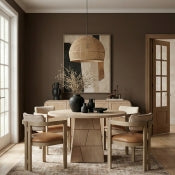 Tavio 121.9cm Oak Veneer Solid Wood Dining Table