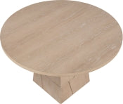 Tavio 121.9cm Oak Veneer Solid Wood Dining Table