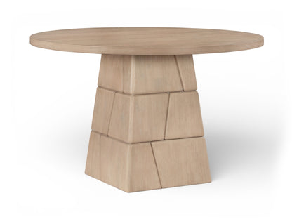 Tavio 121.9cm Oak Veneer Solid Wood Dining Table