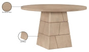 Tavio 121.9cm Oak Veneer Solid Wood Dining Table