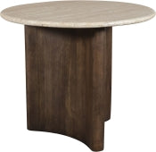 Pietra 91.4cm Travertine And Mango Wood Dining Table