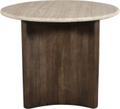 Pietra 91.4cm Travertine And Mango Wood Dining Table
