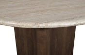 Pietra 91.4cm Travertine And Mango Wood Dining Table