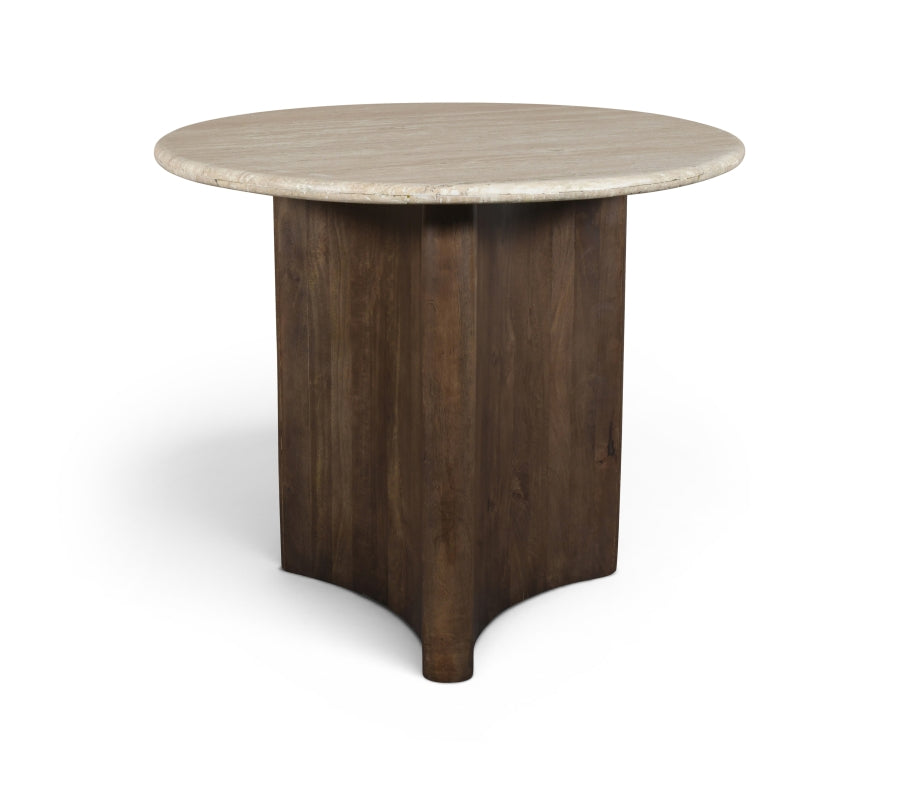 Pietra 91.4cm Travertine And Mango Wood Dining Table