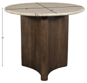 Pietra 91.4cm Travertine And Mango Wood Dining Table