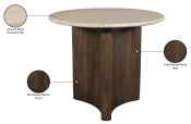 Pietra 91.4cm Travertine And Mango Wood Dining Table