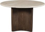 Pietra 121.9cm Travertine Solid Mango Wood Dining Table