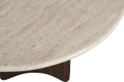 Pietra 121.9cm Travertine Solid Mango Wood Dining Table