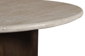 Pietra 121.9cm Travertine Solid Mango Wood Dining Table