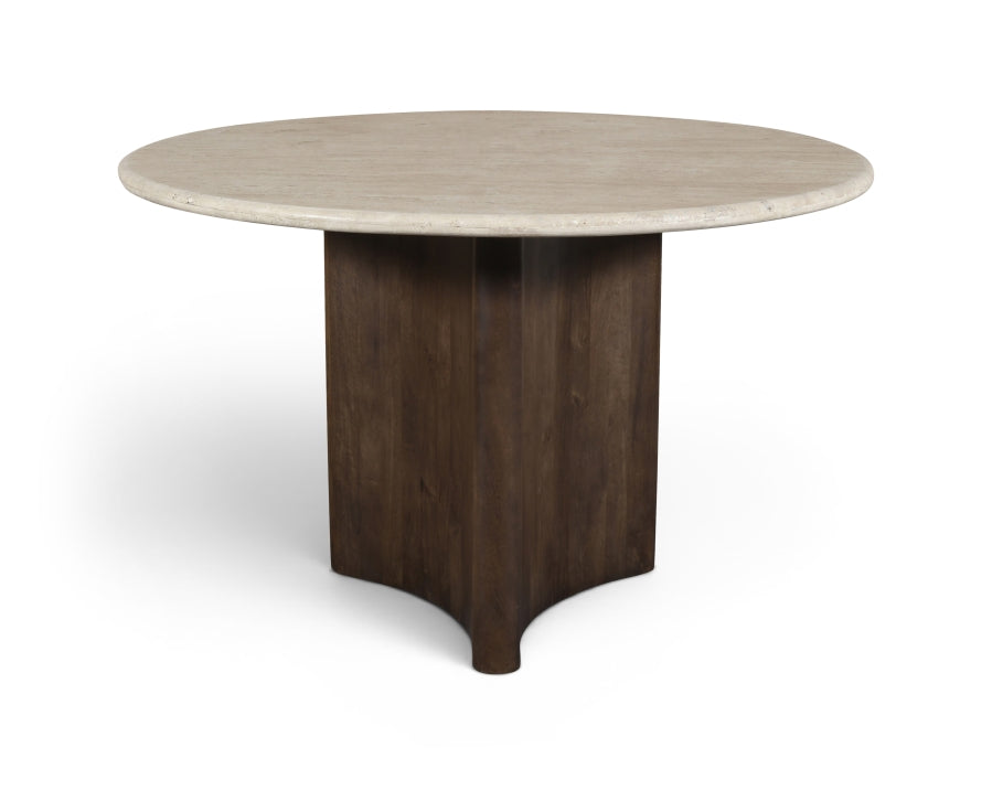 Pietra 121.9cm Travertine Solid Mango Wood Dining Table
