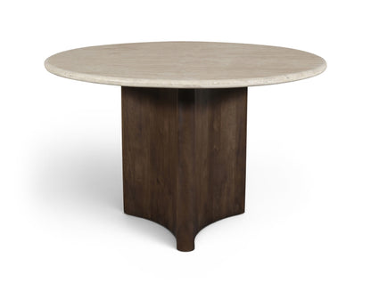 Pietra 121.9cm Travertine Solid Mango Wood Dining Table
