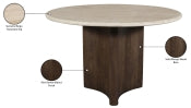 Pietra 121.9cm Travertine Solid Mango Wood Dining Table