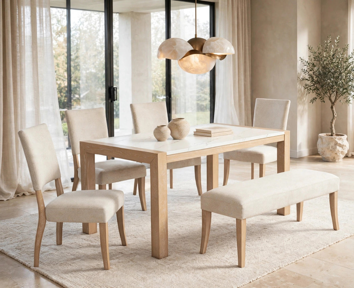 D1120 6-Piece Dining Set Light Oak