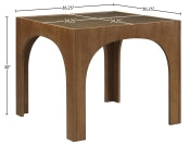 Waldorf 92.1cm Tempered Glass Top Dining Table