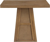 Fenwick 92.1cm Cane Oak Veneer Solid Wood Dining Table