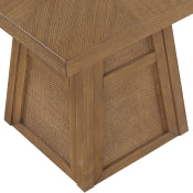 Fenwick 92.1cm Cane Oak Veneer Solid Wood Dining Table