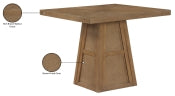 Fenwick 92.1cm Cane Oak Veneer Solid Wood Dining Table