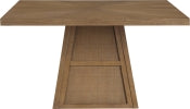 Fenwick 137.8cm Cane Oak Veneer Solid Wood Dining Table