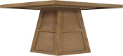 Fenwick 137.8cm Cane Oak Veneer Solid Wood Dining Table