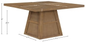 Fenwick 137.8cm Cane Oak Veneer Solid Wood Dining Table