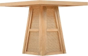 Fenwick 92.1cm Cane Oak Veneer Solid Wood Dining Table