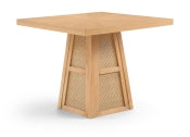 Fenwick 92.1cm Cane Oak Veneer Solid Wood Dining Table