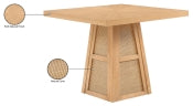 Fenwick 92.1cm Cane Oak Veneer Solid Wood Dining Table