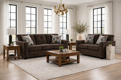 3000 Sofa and Loveseat Set Chocolate