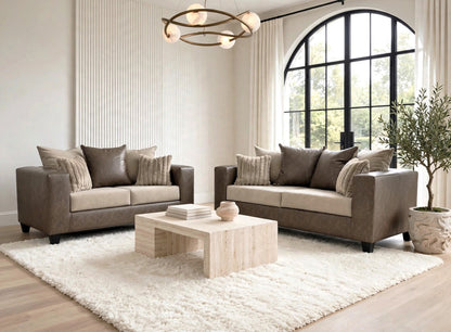 110 Sofa and Loveseat Set Latte