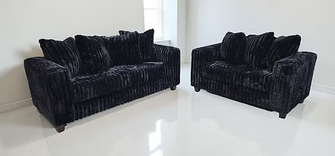 GIA SOFA & LOVESEAT SET BLACK