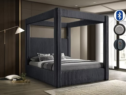 Kingston Canopy Bed Black